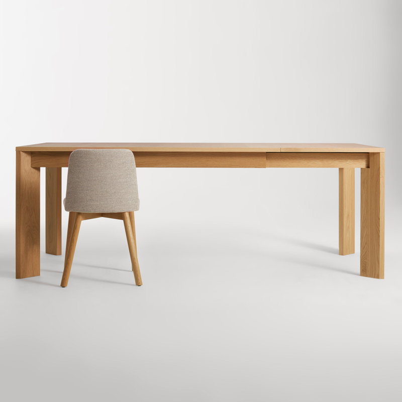 Moreover Solid Wood Dining Table, White Oak, 37" W x 104" L