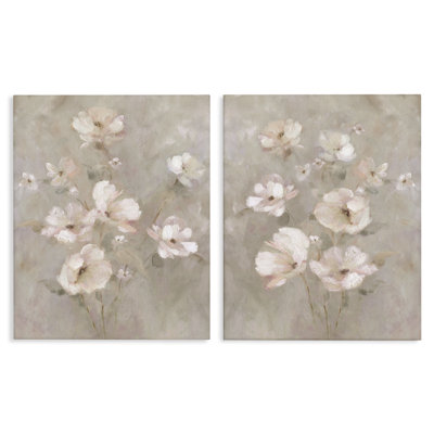 Ensemble de 2 toiles Arranged Blush Blossoms, design par Carol Robinson