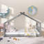 Lit, bois maison, gris-584803162