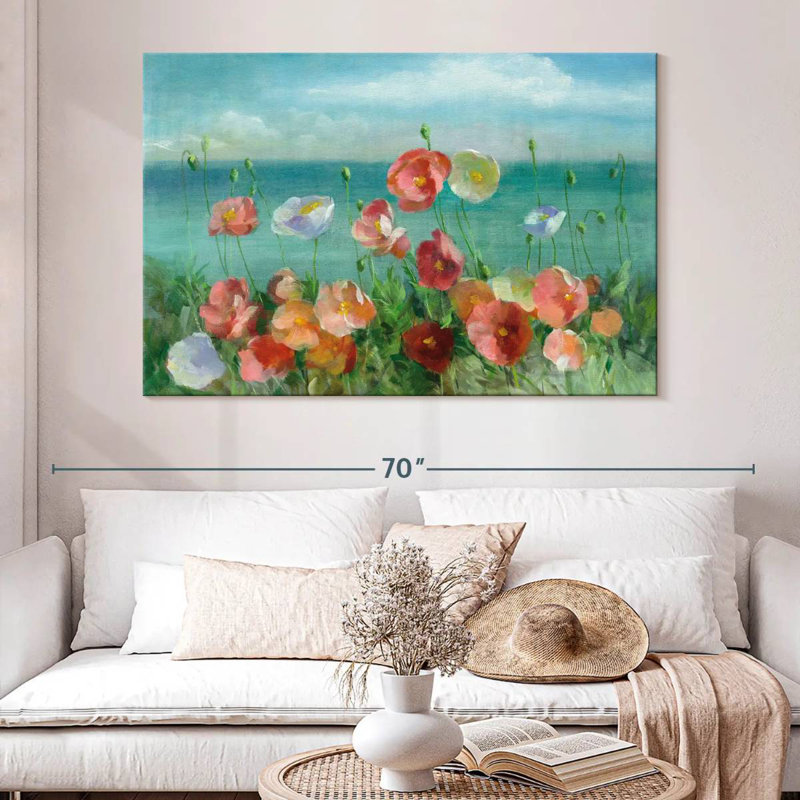 Coquelicots Harnek, H 34 po x l 51 po