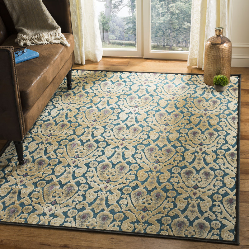 Kimber Ikat Viscose Area Rug, Rectangle 160 x 229 cm