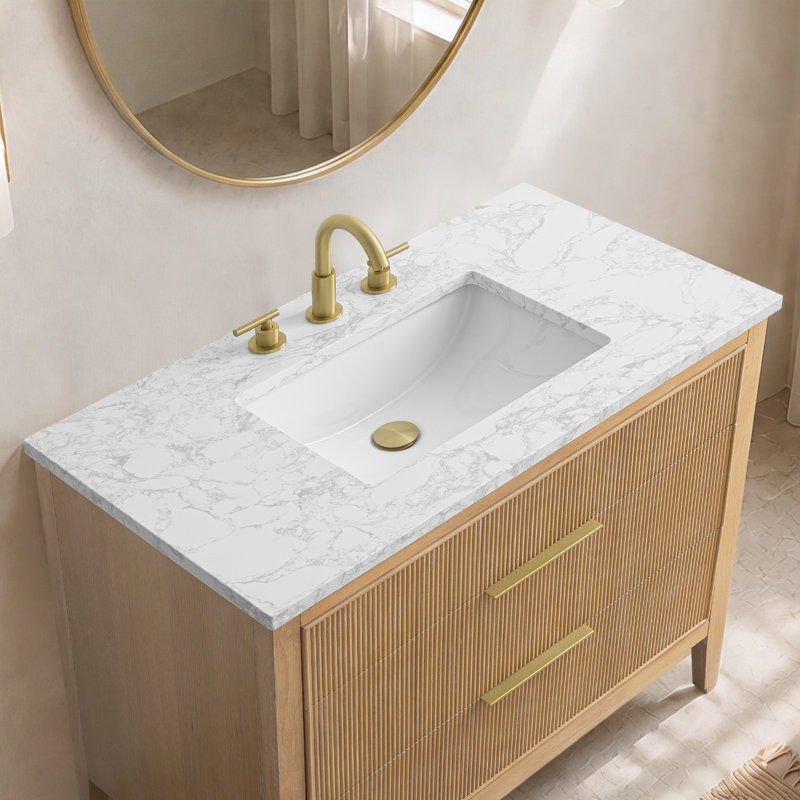 Emma 42" W Single Vanity, Classic Oak