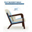 Ensemble de 2 chaises d'appoint Mid-Century, fauteuil rembourré, coussin lombaire, structure en bois robuste-131571867