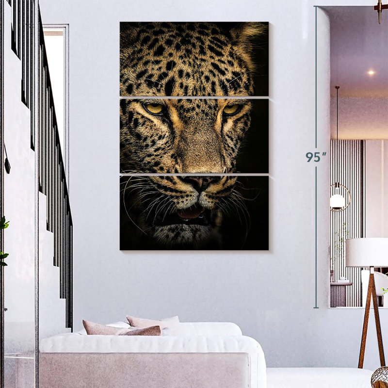 Brampt Waiting Leopard, 74" H x 48" W