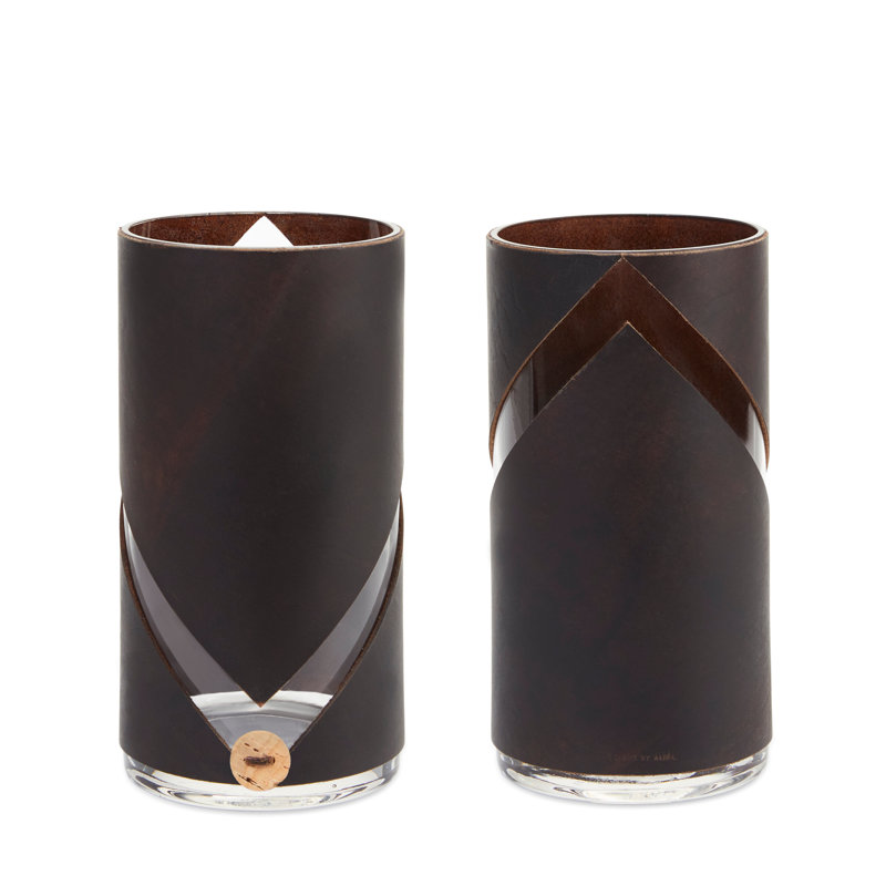 Handcrafted Glass Table Vase, Dark Chocolate
