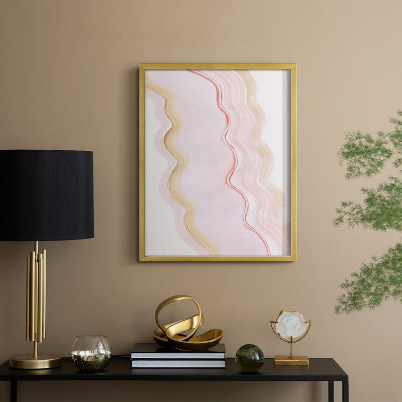 " Strawberry Ripples I ", 21" H x 17" W, Gold
