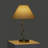 Squiggle 22" LED Table Lamp with Twisting Base and Ivory Empire Shade-98278478