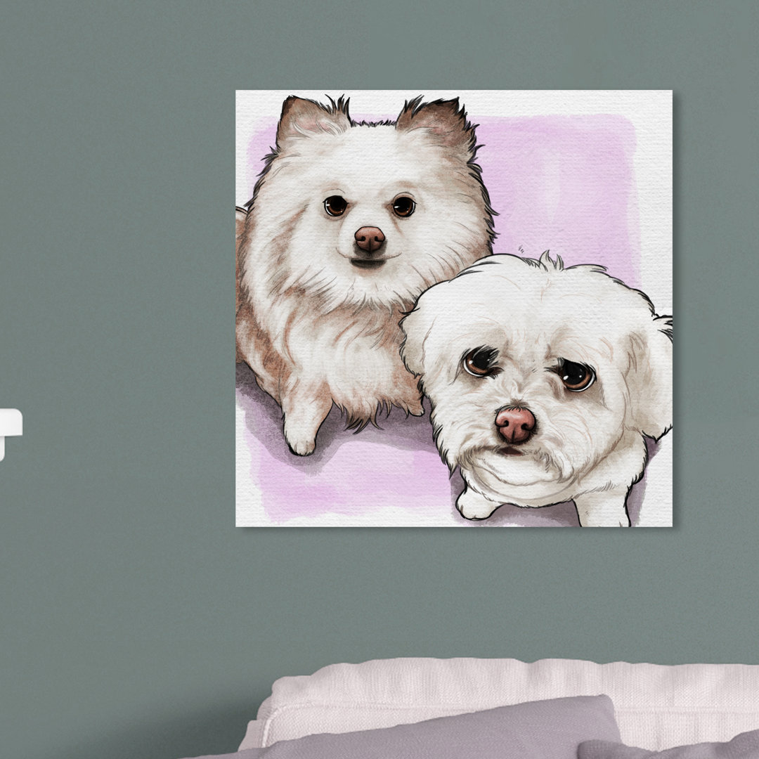 'Precious Couple Custom' Painting on Wrapped Canvas