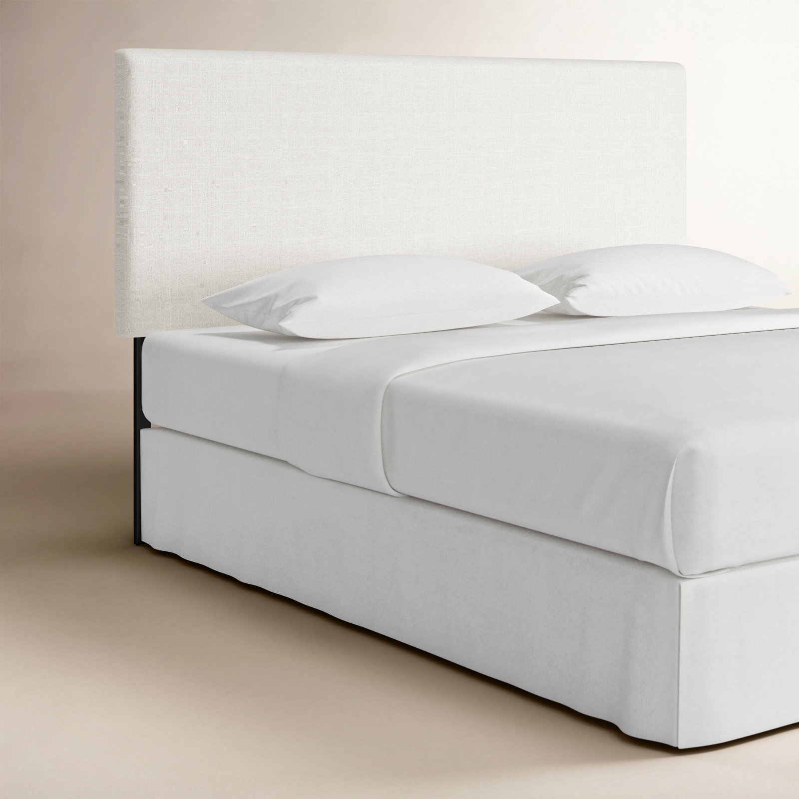Eisley Upholstered Headboard, Zuma White Textured Linen, Full