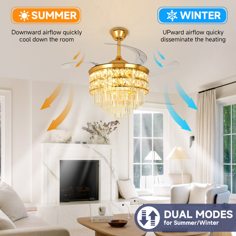Chozen 43.3'' Ceiling Fan with LED Lights