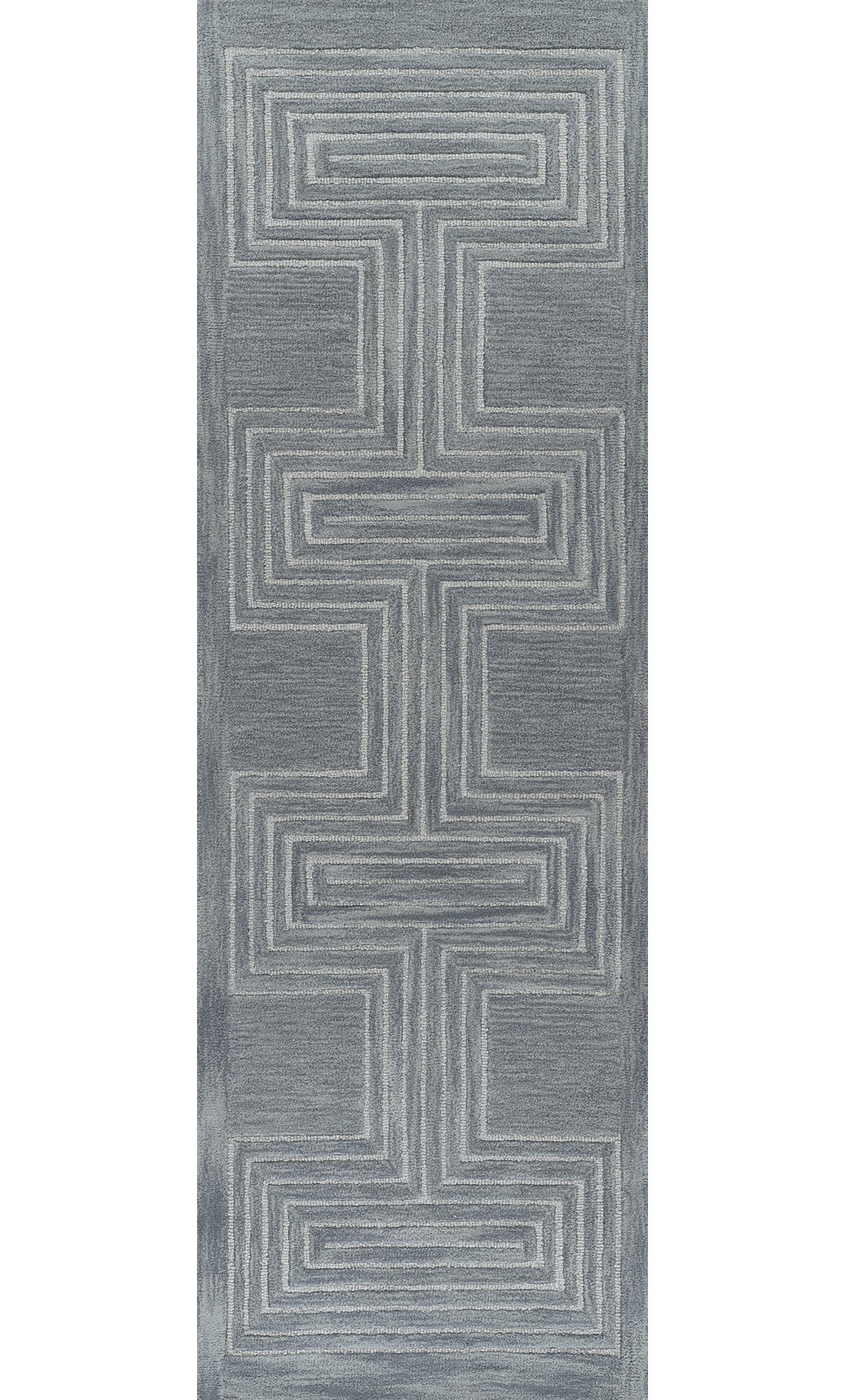 Orlie Hand Tufted Wool Brown Rug, Runner 2'6" x 8', Blue