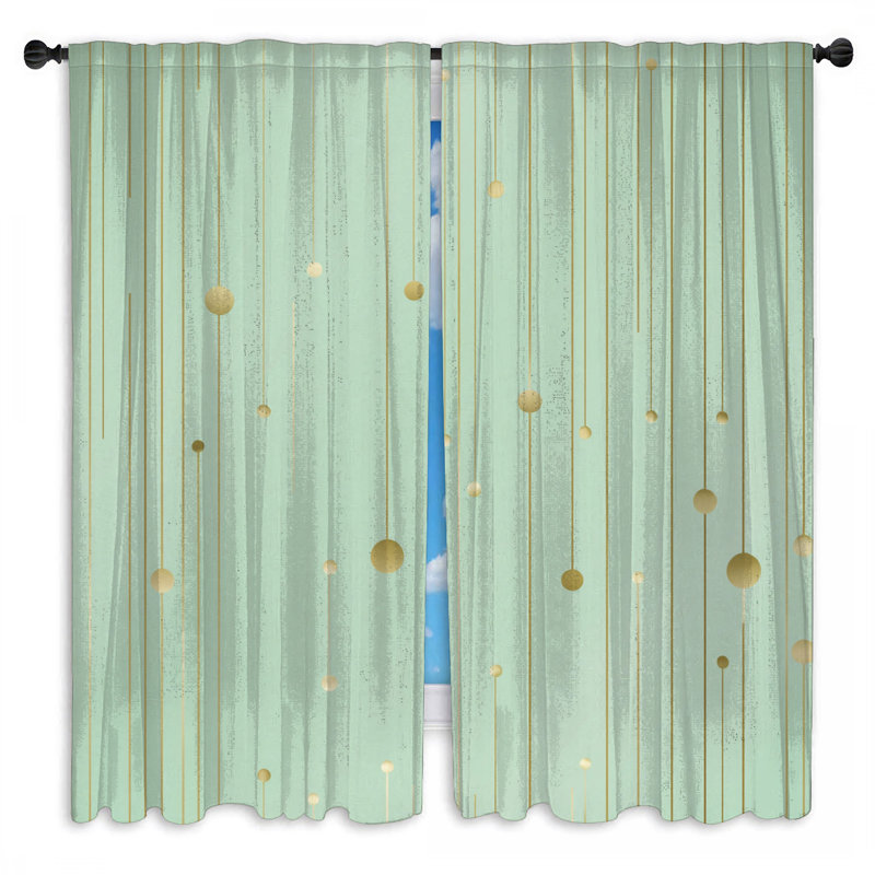Rideaux abstraits abstraits et transparents - 2 panneaux, 40 po x 50 po - 2 panneaux, Obscurcissement de chambre