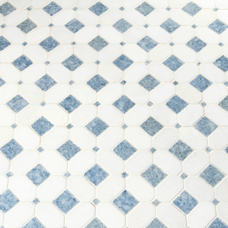 Loredana Array 12 in. x 12 in. Polished Marble Mosaic Floor and Wall Tile