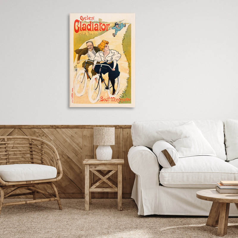 Affiche rétro sur toile, conception par Marcus Jules, H 36 po x l 24 po