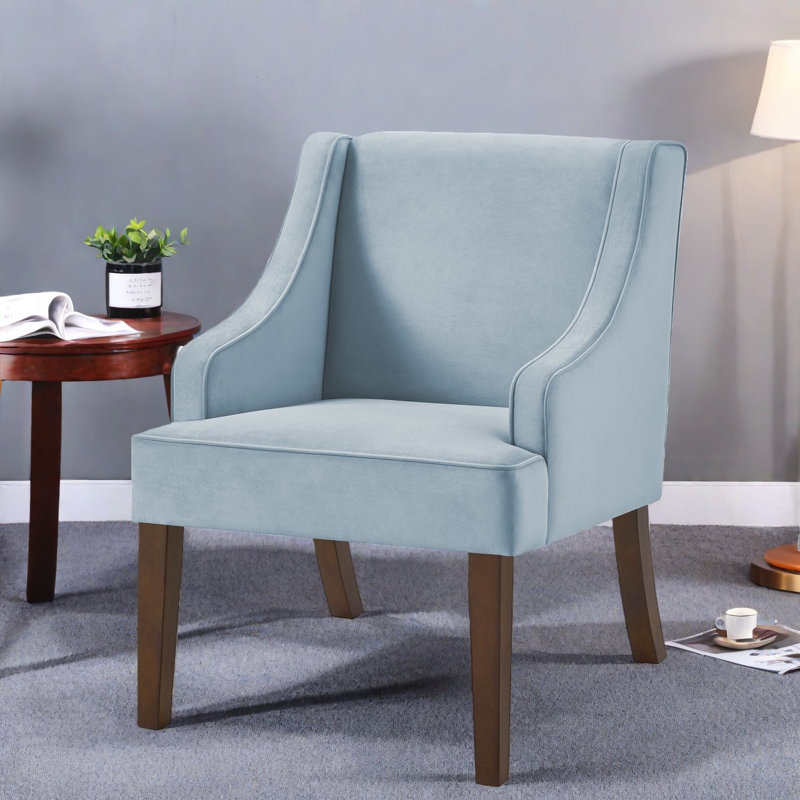 Chaises d'appoint Comfort, sièges compacts modernes en bois de velours pour la maison