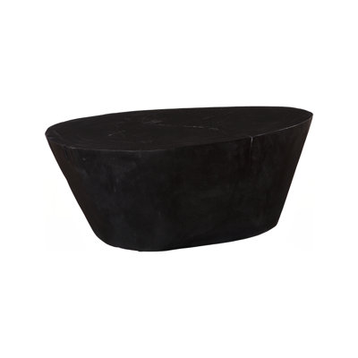 Lathe Coffee Table, Black, Medium