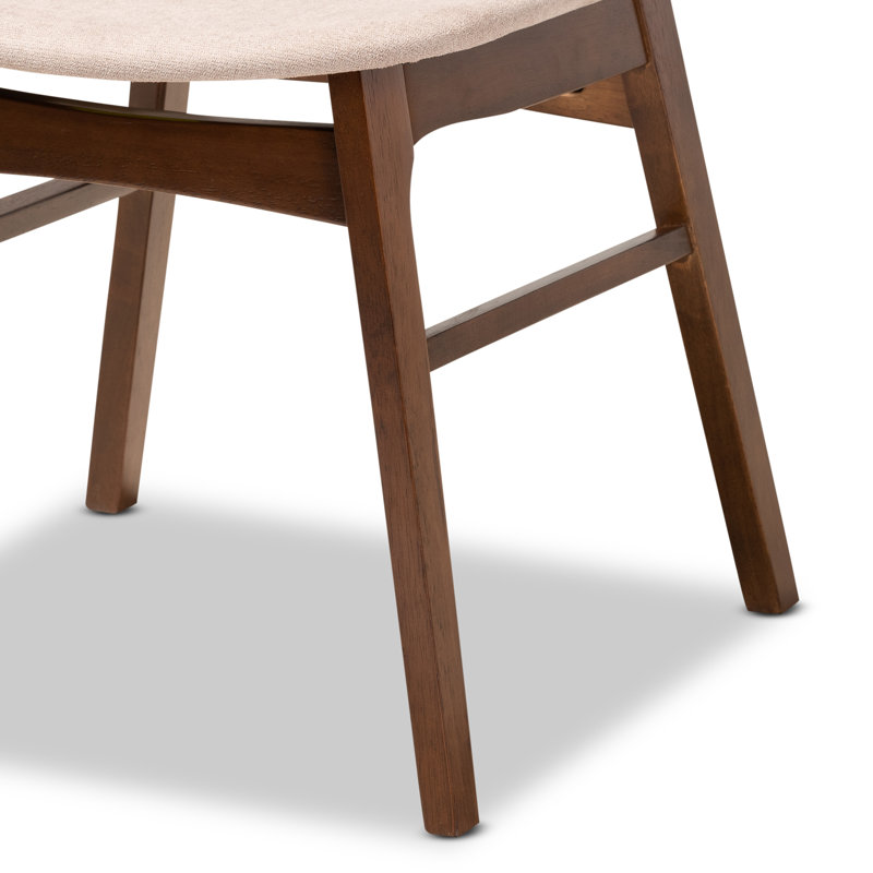 Hailsham 5-Pc Dining Set in Light Beige Fabric and Walnut Finish, 30.7'' H X 18.3'' W X 20.9'' D, Light Beige