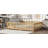 Full Size Floor Bed With Fence And Door,Rubber Wood Floor Bed With Safety Guardrails,Natural-1156730155-1156730158
