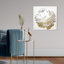 «21250 Gold and Light Floral White» par Oliver Gal, reproduction d'art graphique sur toile tendue-37956057-14306939-67604204
