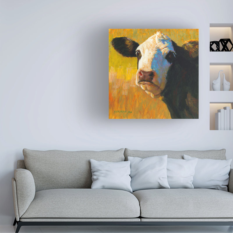 Art mural sur toile tendue - "Yin" Rita Kirkman pour le salon, la chambre à coucher ou le bureau - 18 x 18