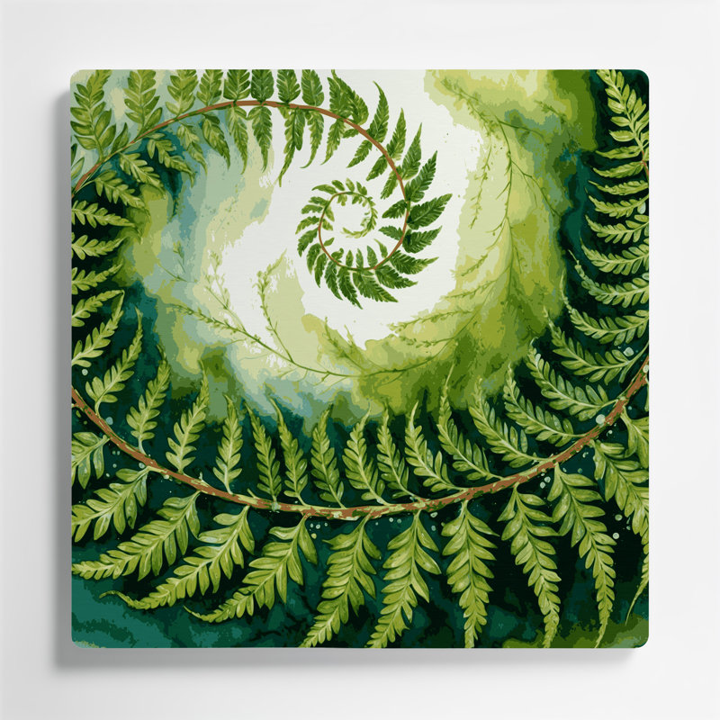 Art mural en métal Botanical Interrupted, H 144 po x l 144 po x P 0,05 po