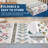 Floral Machine Washable Rug with Rubber Non-Slip Backing for Living Room, Dining Room, Bedroom, Office & Playroom-47545445