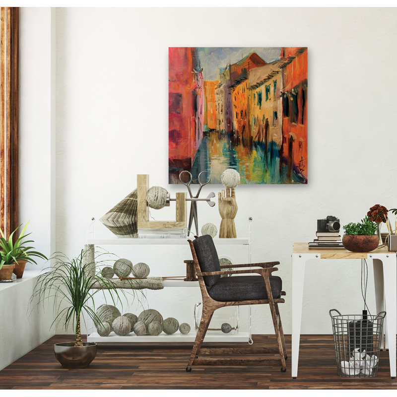 Venise III - reproduction d'art, H 32 po x l 32 po x P 1,5 po, Toile tendue