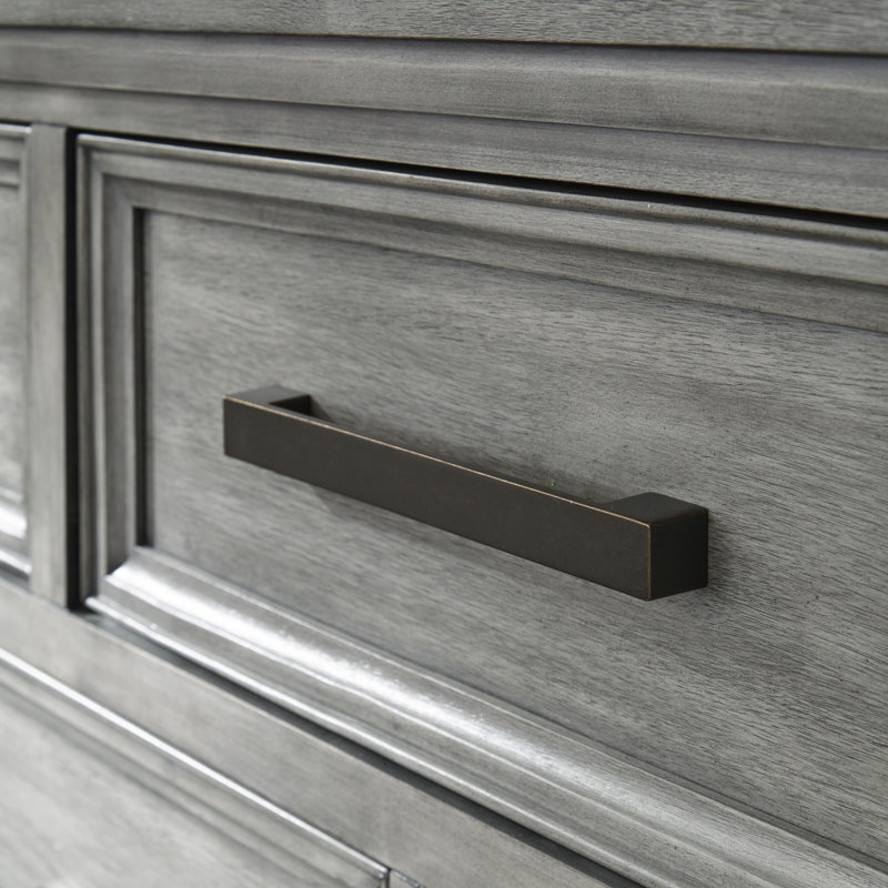 Russelyn Transitional 2-Drawer Nightstand in Weathered Gray