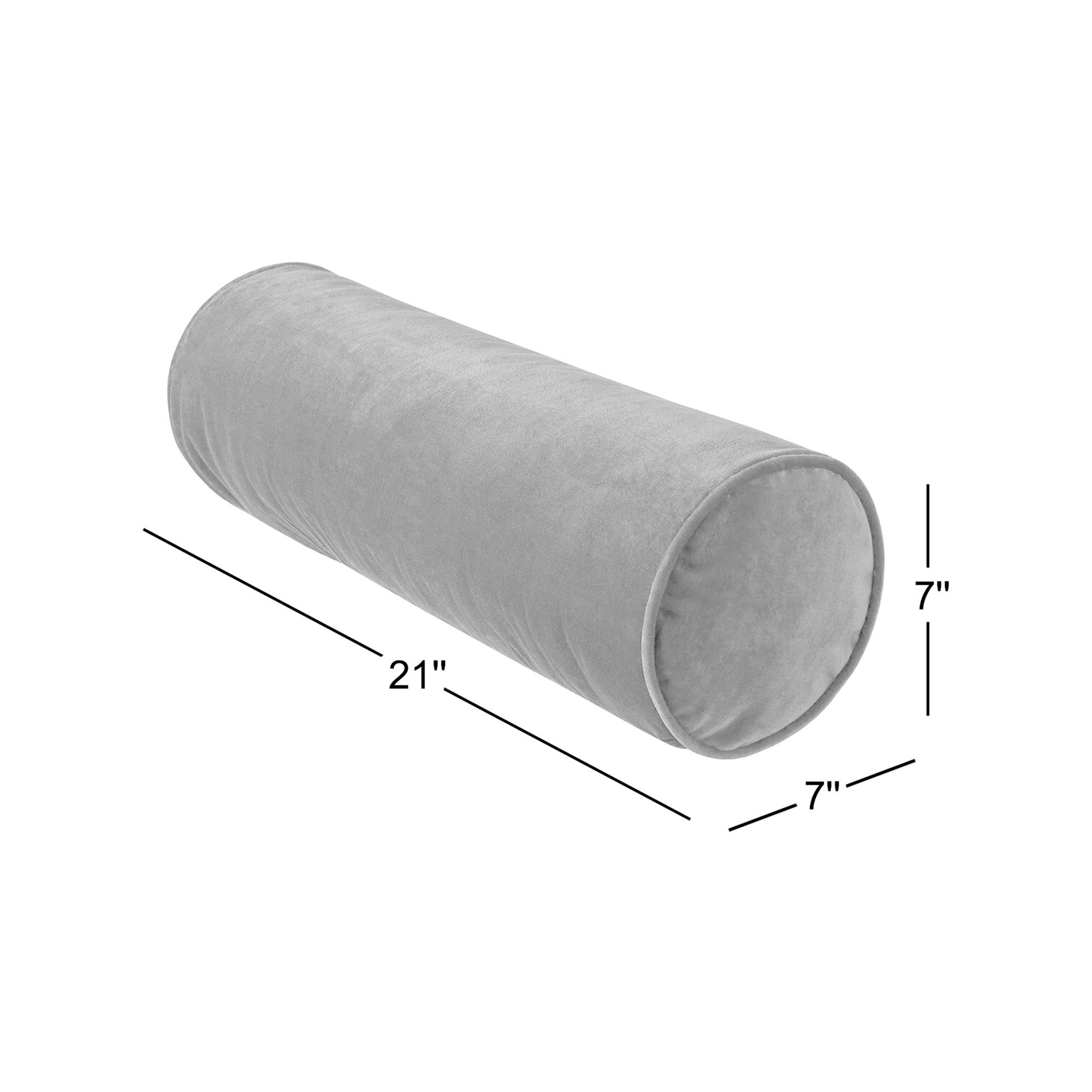 Deane Pillow Cover & Insert Bolster, Polyester/Pollyfill, Blue