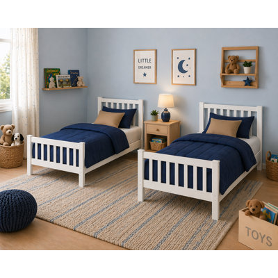 Latorre Wooden Kids Twin Over Twin Bunk Bed