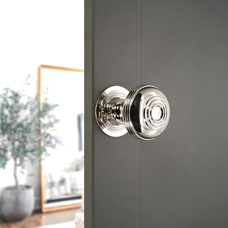 Bloxwich Large 60mm Rim/Mortice Door Knob, Polished Nickel
