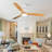 Farmhouse 52" 3 Blades LED Ceiling Fan With Lights-1186112752