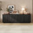 70'' Fluted Mid-Century Modern Sideboard & Buffet Cabinet – Adjustable Shelves, TV Console, Accent Storage for Living Room, Dining Room, Entryway , Black -1388678207