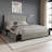 Full Platform Bed with Storage Grey Velvet-374574622-374574619