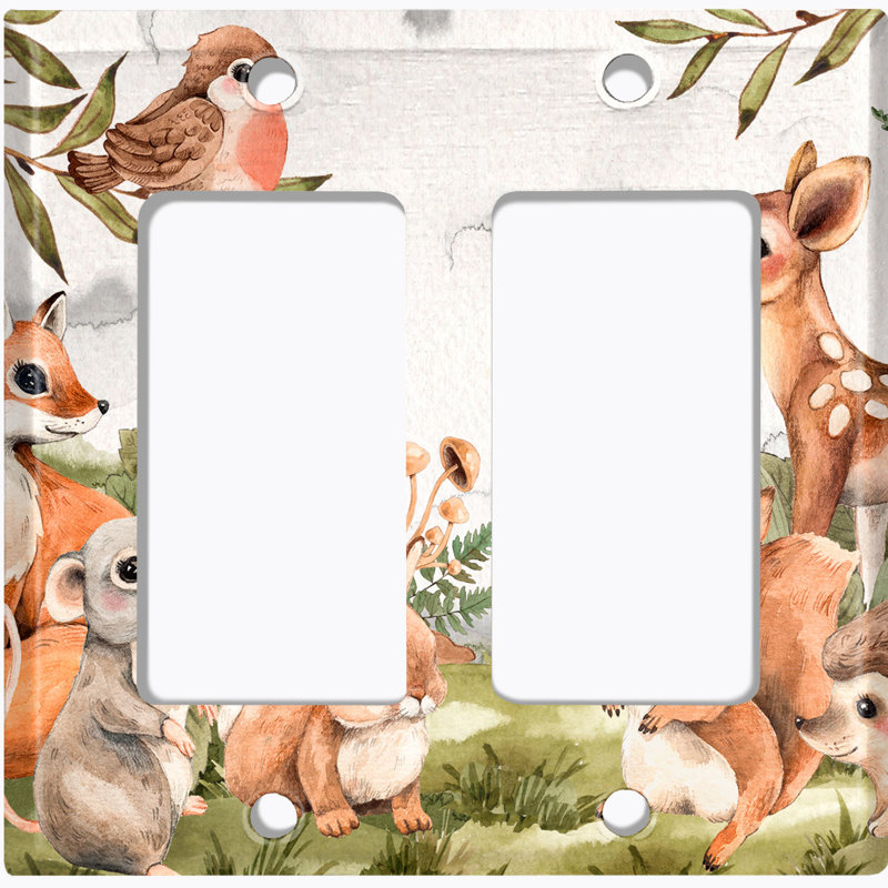 Animals 2 - Gang Toggle Light Switch Standard Wall Plate