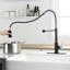 Robinet de cuisine sans contact - Automatique intelligent avec rétractable hygiénique pour éviers en noir et argent avec capteur de mouvement