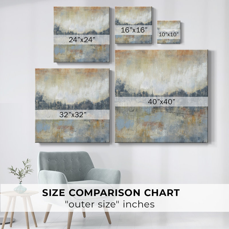 Cool Grey Horizon I-Gallery Wrapped Canvas