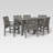 Alfonsi 6 - Person Acacia Wood Patio Dining Set with Rectangular Table-333846975