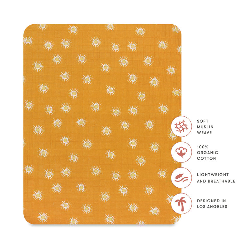 Golden Hour Muslin All-Stages Midi Crib Sheet