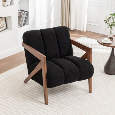Bula Solid Wood Upholstered Armchair by George Oliver