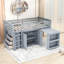 Twin Loft Bed With Storage Cabinets, Desk, And Safety Features-1184576608
