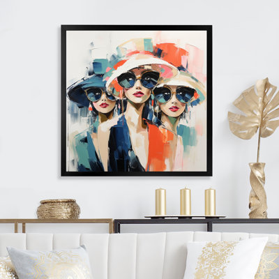 Woman With Fashion Hats I - Fashion Canvas Art Print
