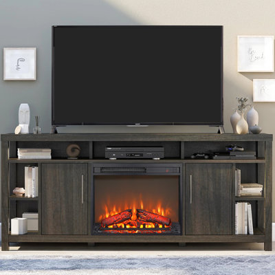 Foyer électrique de 23 pouces: chauffage ultra-mince avec bûche et effets de flammes réalistes. Protection contre la surchauffe de la minuterie télécommandée. 1400 W de chaleur, 5000 / H, 11 réglages de température, 4 réglages de luminosité.
