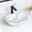 Lavabo de salle de bain en marbre blanc 16,3 "x 13,4" avec évier Pop Up