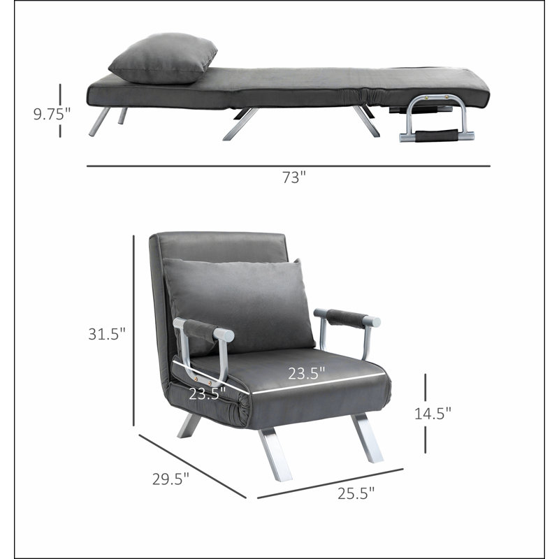 Canapé convertible 5 positions pour une personne