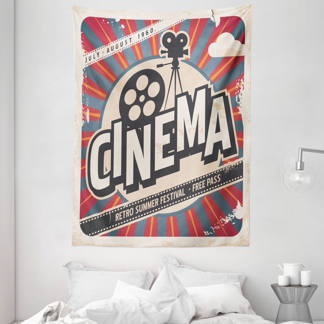 Wandbehang Retro-Kino-Film-Weinlese-Papier-Beschaffenheit Hollywood-Stern-Thema