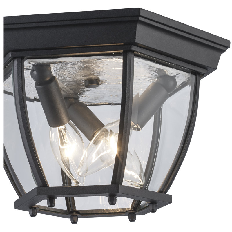 Plafonnier encastré d'extérieur Mulgrave, Noir, H 6,5 po x l 11 po