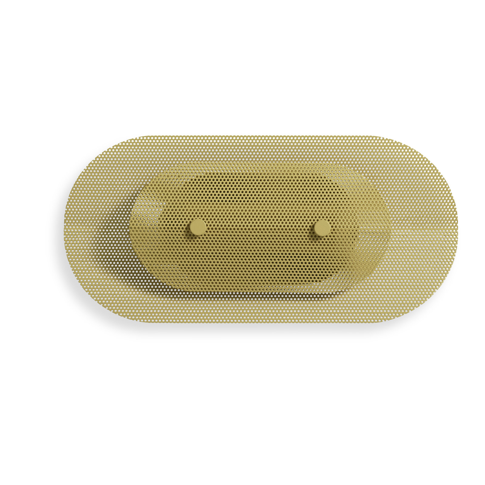 Filter 2 Light Steel Dimmable Flush Mounted Sconce, Ochre