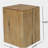 Wood-Look Square-Column MGO End Table, H18",Wood-Like Distressed Finish, Mix with Different Heights, Indoor Outdoor Use,Natural Color-611307652