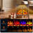 24 Inch Vintage Stove With 16 Color 3D Flame,Portable Design Electric Fireplace , Remote Control & Top Vent Safety System, Heats 1000 Sq.ft, 5 Speed/Light Settings, Auto Shutoff-967663433